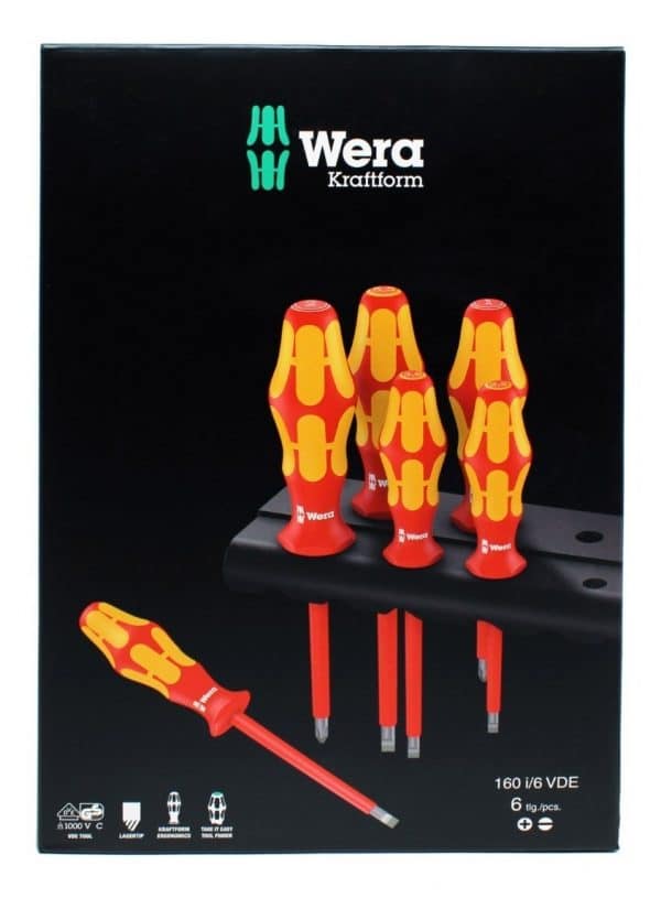 Wera Desarmadores 160 I/6 6pz Kraftform Plus Serie 100 _1