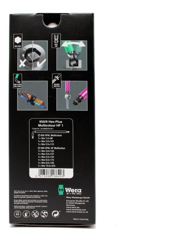 Wera Llaves Hexa C/retenedor 1.5-10mm 950/9 05022210001_2