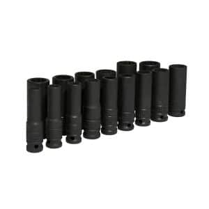 Juego De Dados De Impacto Urrea 74203 Metricos Cuadro 1/2" 15Pzs