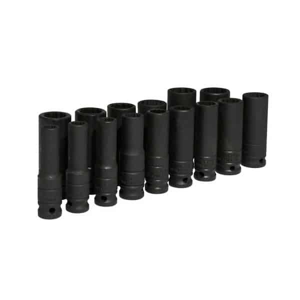 Juego De Dados De Impacto Urrea 74203 Metricos Cuadro 1/2" 15Pzs