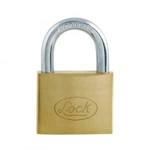 HC57031 - Candado De Acero Estandar Gancho Corto 38MM Lock L22S38ElBB Acabado Laton - LOCK