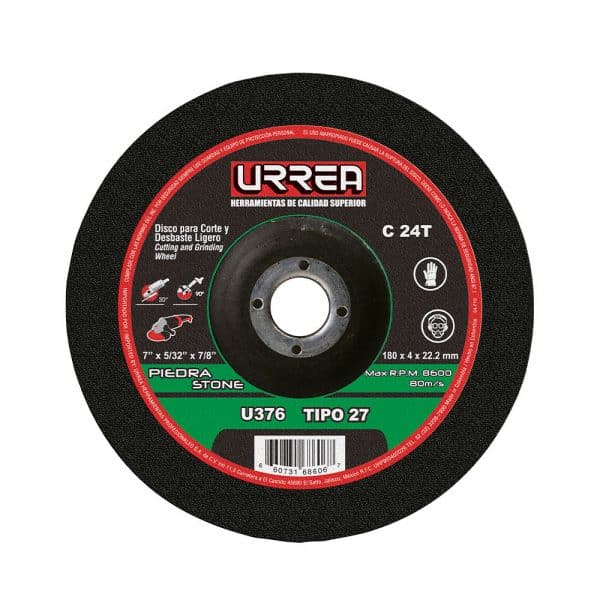 Disco Desbaste De Piedra T27 De 7" Uso Mega Pesado Urrea U376