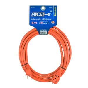 Extension Electrica Aksi 110316 Triple Uso Rudo 4M
