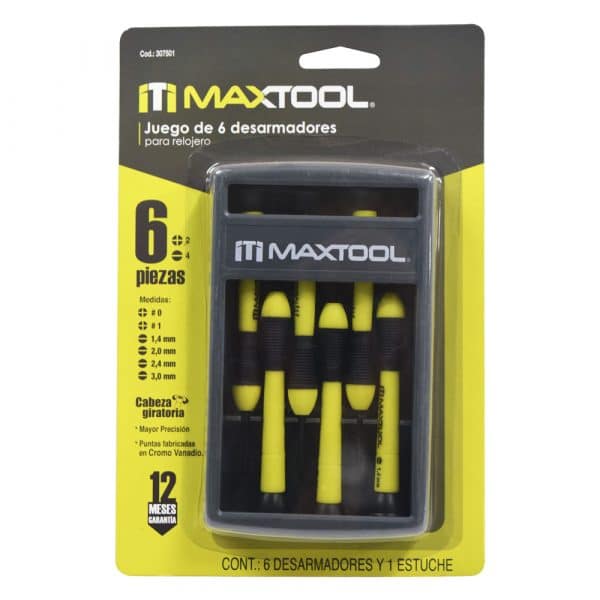Juego De Desarmadores Para Relojero Maxtool 307501