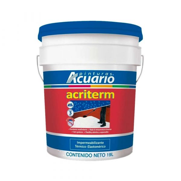 Impermeabilizante Acriterm Rojo 3 Años 19L Acuario LM76190