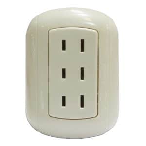 Toma De Corriente Triple Oval Sobreponer Bticino P68