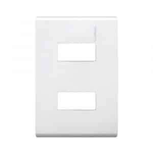 Placa Doble Para Toma Corriente Bticino E5N2BNR