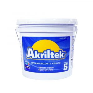 C1001630 - Impermeabilizante Acrílico Blanco 5 Años 3.8L Akriltek AK05BL1 - AKRILTEK
