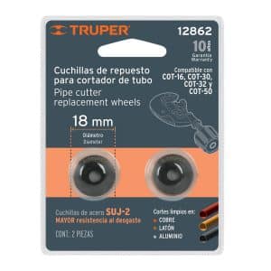 H053693 - Blíster Con 2 Cuchillas Para Cortadores De Tubo Cot-16-50 Truper 12862 - TRUPER
