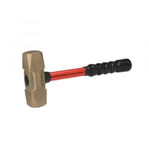Marro de bronce-aluminio antichispa de 2lb con mango corto de fibra de vidrio 13" Urrea UH66FG