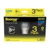 HC106340 - Paquete De Foco Led Luz Fria 8.5W 3 Piezas Boomer - BOOMER