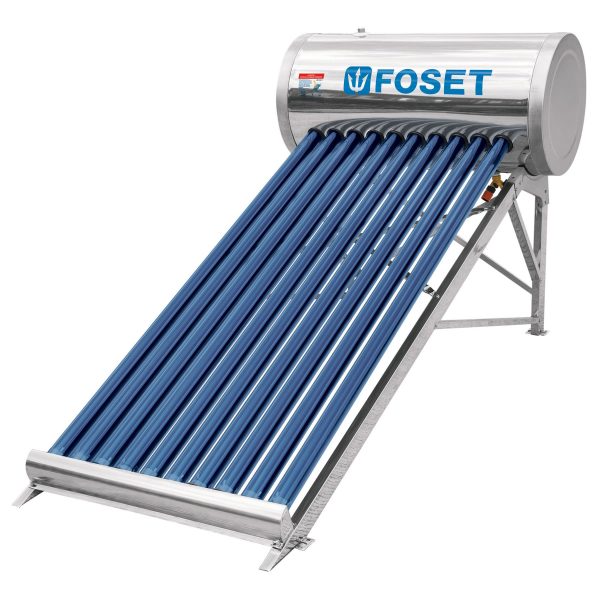 Calentador Solar De Agua De 10 Tubos 130 L 3 Personas Foset 45270