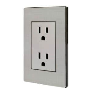 Placa 2 Contactos Acero Inoxidable 4677 Mayorca