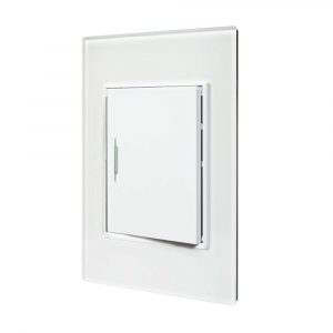 Placa 1 Apagador Sencillo Cristal Blanco 4129 Tiffany