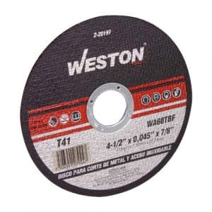 HC125015 - Disco De Corte 4-1/2″ Acero Inox 3/64X7/8″ (F41) Weston Z-20197 - WESTON