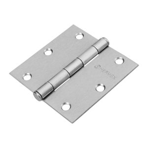 Bisagra Cuadrada 3-1/2' Acero Cromo Mate Plana Hermex 43262