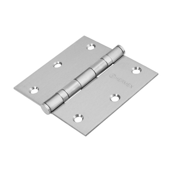 Bisagra Cuadrada 3-1/2' Acero Inoxidable Plana Hermex 43228