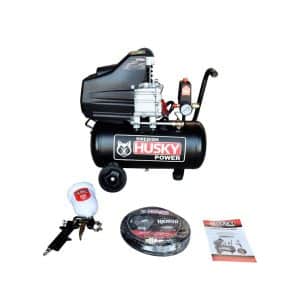 Kit Compresor 2.5HP 25L + Pistola + Manguera Husky WINDER25