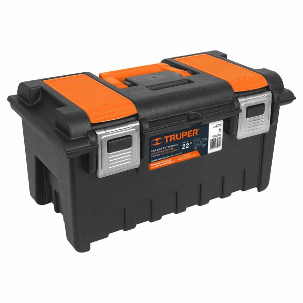 Caja Para Herramienta 22' C/Compartimentos Y Broches Metálicos Truper 11812