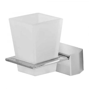 Porta Cepillos De Empotrar Con Vaso De Cristal Quadro Urrea Diseño CU.07