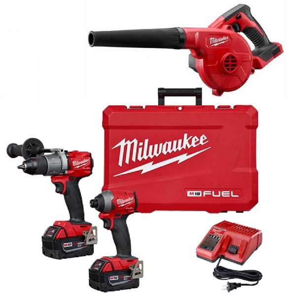 Combo Rotomartillo 1/2" Y Llave De Impacto 1/4" Milwaukee 2997-22 + Soplador M18 P322-2997