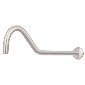 Brazo Y Chapetón Tipo Gancho Para Regadera 50 Cm Satinado Foset 44509