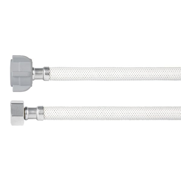Manguera Wc Vinilo Blanco 1/2'X7/8' 35Cm Conector Plástico Foset 45311