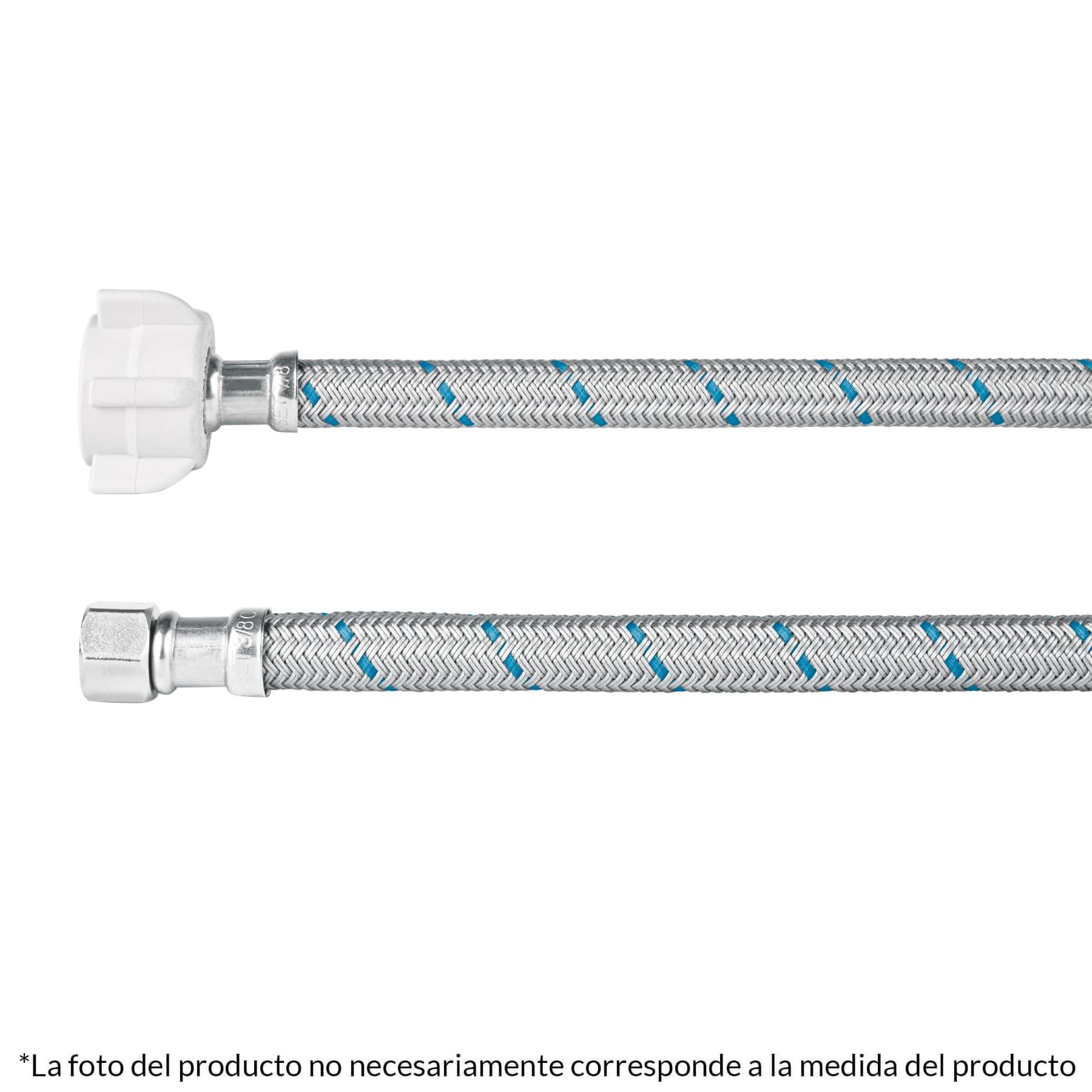 Manguera Wc Vinilo 3/8'X7/8' 40 Cm Conector Plástico Foset 45504