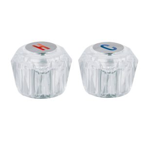 Juego 2 Manerales Acrílico Trans ParaLavabo Y Fregadero Foset 49244