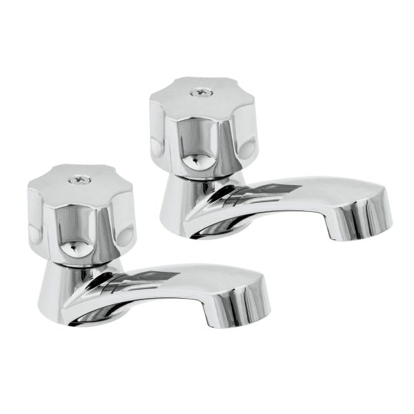 Juego 2 Llaves Plásticas Individuales Para Lavabo Foset 49308