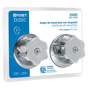 Juego De 2 Manerales Metálicos Para Regadera En Blíster Foset 45260