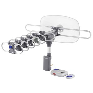 Antena Aérea Para Tv Giratoria 360° Con Cable Coaxial 10M Volteck 48114