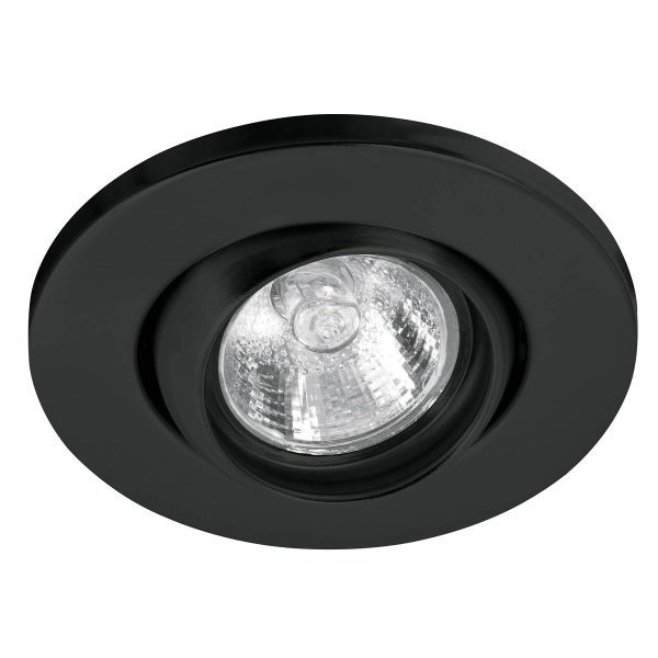 Luminario Redondo Negro Spot Esférico Lámpara No Incluida Volteck 46624