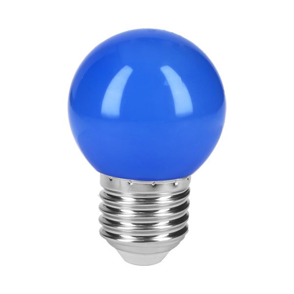 Lámpara Led Tipo Bulbo G45 1 W Color Azul Caja Volteck 46026