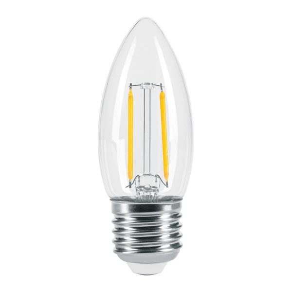 Lámpara Led Tipo Vela 3 W Con Filamento Luz Cálida Blíster Volteck 46212