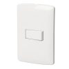 Placa Armada 1 Interruptor Sencillo Blanco Línea Italiana Volteck 46459