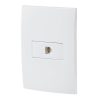 Placa Armada Con Entrada Para Teléfono Línea Oslo Blanco Volteck 46541
