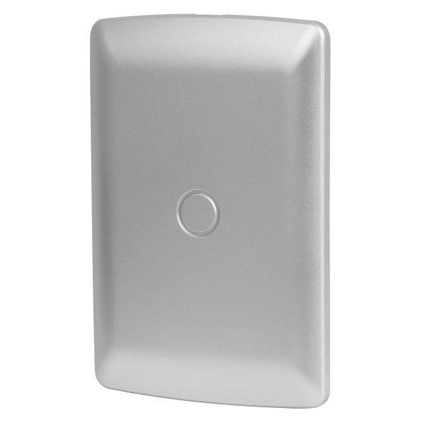 Placa De Abs Ciega Línea Italiana Color Plata Volteck 46396