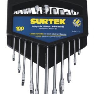 HC51795 - Juego de 11 Llaves Combinadas de 12 Puntas Métricas en Rack Surtek 100557 - SURTEK