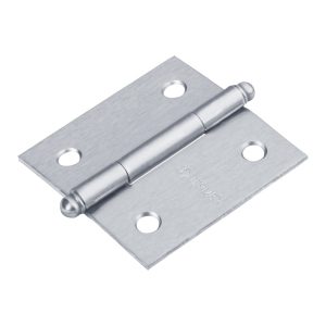 Bisagra Cuadrada 2' Acero Cromo Mate Redonda Hermex 43254