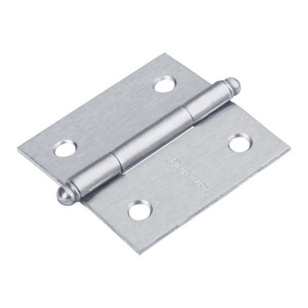 Bisagra Cuadrada 2' Acero Cromo Mate Redonda Hermex 43254