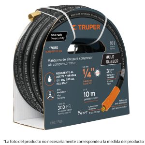 HC81571 - Rollo De 15 M De Manguera 1/2' De Hule Para Compresor Truper 17086 - TRUPER