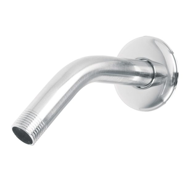 Brazo De Acero Cromado Y Chapetón De Acero Inox Para Regadera Foset 49378