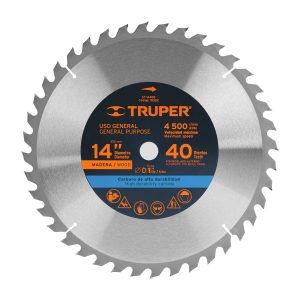 Disco Sierra 14' Para Madera 40 Dientes Centro 1' Truper 18322