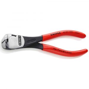 Alicates De Corte Frontal De Fuerza Recubiertos De Plástico Negro Atramentado 160 Mm KNIPEX 67 01 16