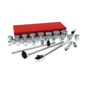 Juego de dados y accesorios cuadro de 3/4" métrico, 29 piezas Urrea 55202