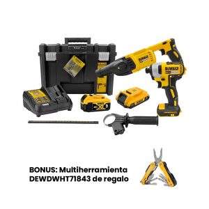 Combo Rotomartillo Sds Dewalt Brushless + Atornillador Impacto Dewalt DCK260D1P1T-B3