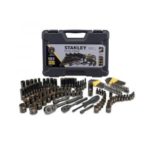 Juego De 123 Dados Cromados Negro Stanley STMT72254
