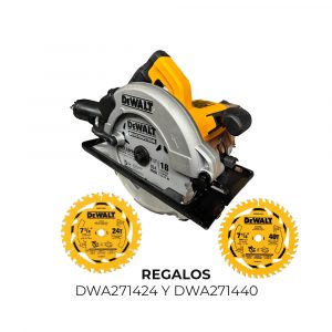 Sierra Circular 7-1/4" DWE5615-B3 + Disco DWA271424 Y Disco DWA271440 DEWALT