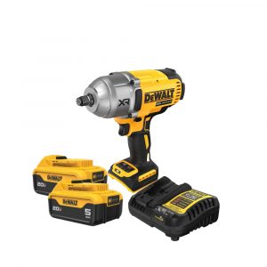 Paquete Cargador DCB1104-B3 Y 2 Baterias DCB205YY + Llave De Impacto DCF900B-B3 DEWALT